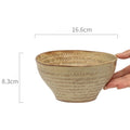 Rustic High-Heel Ceramic Salad Bowl, 6.5 inch Japanese Style Stoneware Yogurt Bowl, Vintage Kiln-Glazed Footed Dessert Bowl, Microwave Safe
